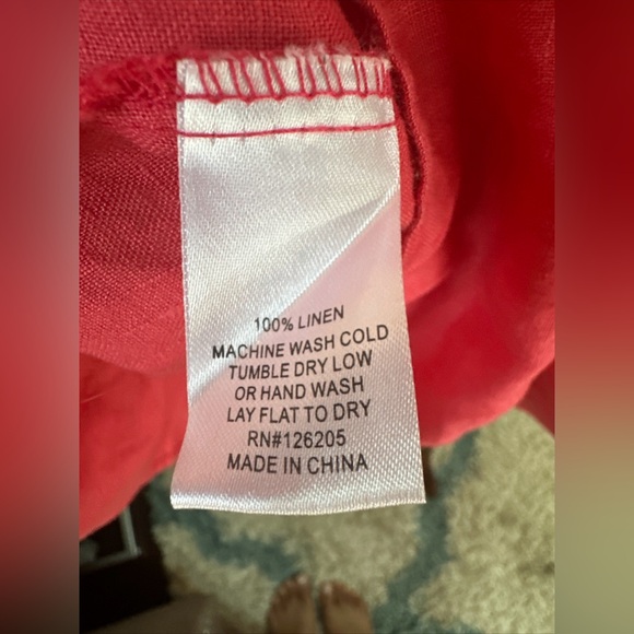 NWT Anthropologie 4our Dreamers Women's Pink Linen  Wrap Dress Size Large - Picture 8 of 11